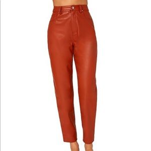 WeWoreWhat Dani Boyfriend Vegan Leather Pants